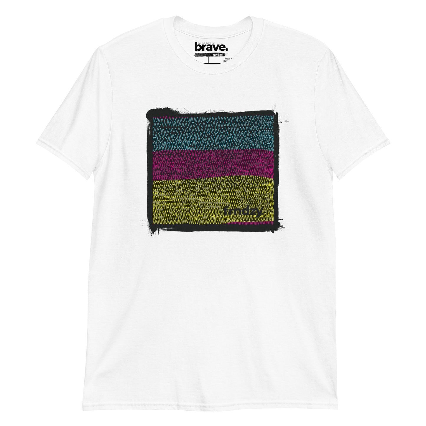 CMYK scribble tee (brave mens) white