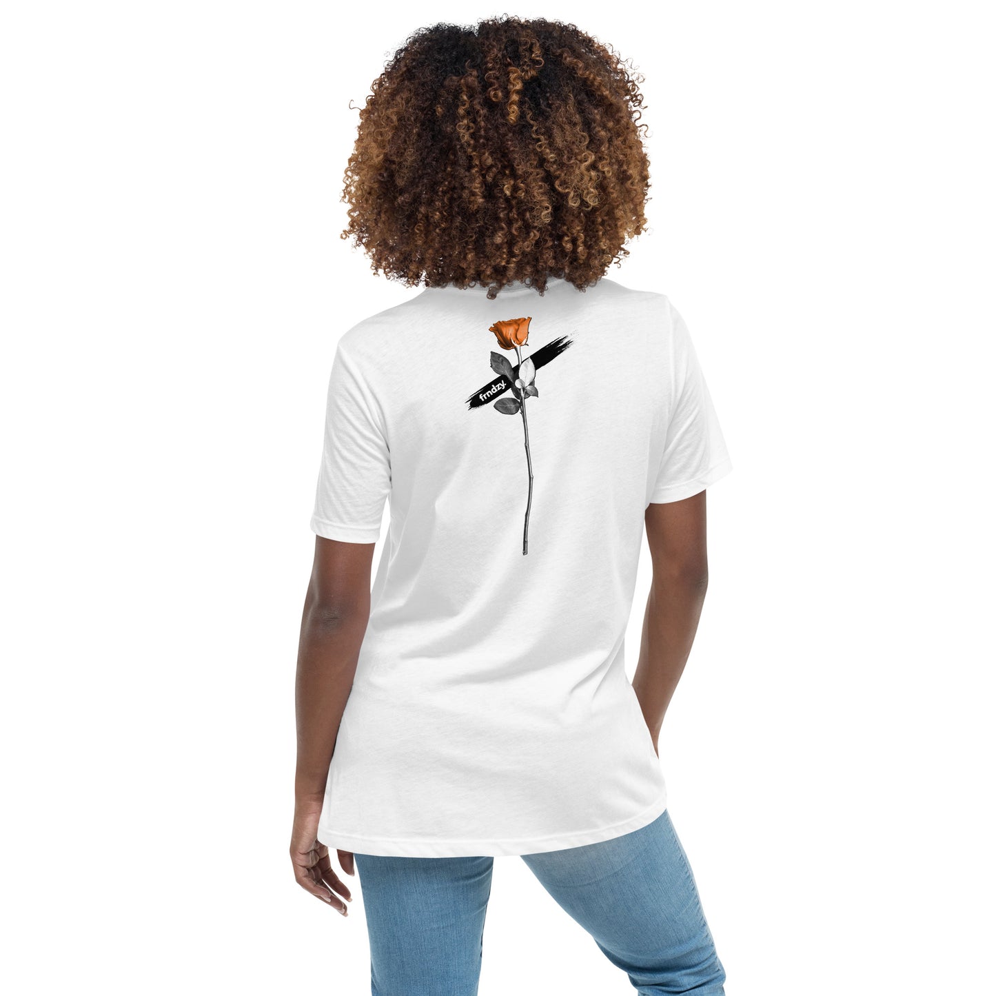 cool orange rose shirt for women